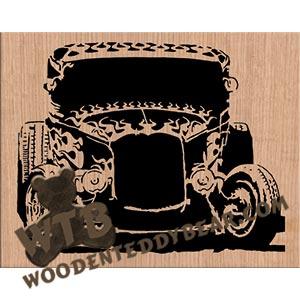 Hot Rod fretwork scroll saw pattern | The Wooden Teddy Bear