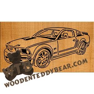 Tom's Mustang fretwork scroll saw pattern | The Wooden Teddy Bear