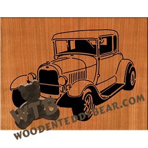 1929 Ford Model A fretwork scroll saw pattern | The Wooden Teddy Bear