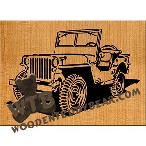 42 Willy's Jeep fretwork scroll saw pattern | The Wooden Teddy Bear