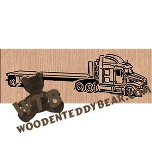 Peterbilt Truck & Flatbed fretwork scroll saw pattern | The Wooden Teddy Bear