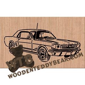 1967 Mustang Coupe fretwork scroll saw pattern | The Wooden Teddy Bear