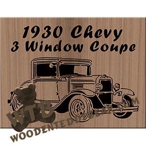 1930 Chevy 3-Window Coupe fretwork scroll saw pattern | The Wooden Teddy Bear