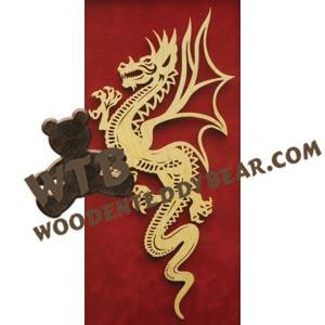 Flying Dragon fretwork scroll saw pattern | The Wooden Teddy Bear