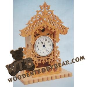 Sweetheart Junior Mantle Clock fretwork scroll saw pattern | The Wooden Teddy Bear