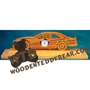 Race Car Clock fretwork scroll saw pattern | The Wooden Teddy Bear