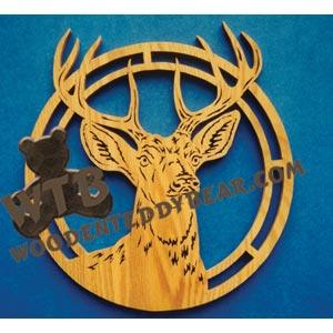 Pair of Mule Deer fretwork scroll saw pattern | The Wooden Teddy Bear