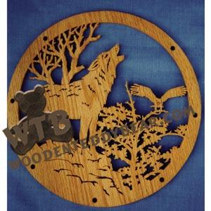 Wolf & Eagle fretwork scroll saw pattern | The Wooden Teddy Bear