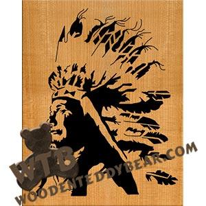 Chief Joseph Fretwork Scroll Saw Pattern | The Wooden Teddy Bear