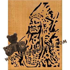 Chief Washakie Fretwork Scroll Saw Pattern | The Wooden Teddy Bear