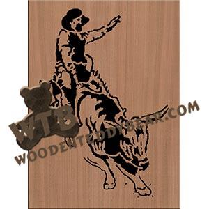 Bull Rider Fretwork Scroll Saw Pattern | The Wooden Teddy Bear