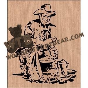 Cowboy Coffee Fretwork Scroll Saw Pattern | The Wooden Teddy Bear