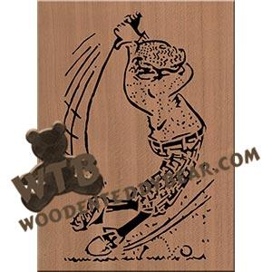 Cartoon Golfer Fretwork Scroll Saw Pattern | The Wooden Teddy Bear