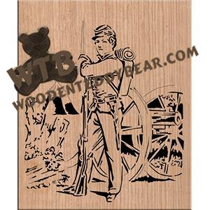 Young Civil War Soldier Fretwork Scroll Saw Pattern | The Wooden Teddy Bear