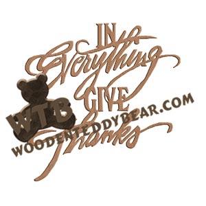 In Everything Give Thanks Fretwork Scroll Saw Pattern | The Wooden Teddy Bear