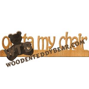 outta my chair Fretwork Scroll Saw Pattern | The Wooden Teddy Bear