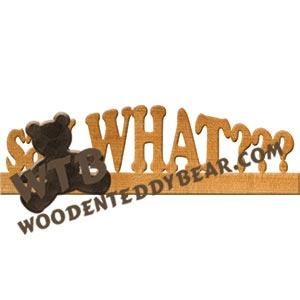 say WHAT??? Fretwork Scroll Saw Pattern | The Wooden Teddy Bear