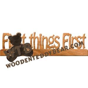 First things First Fretwork Scroll Saw Pattern | The Wooden Teddy Bear