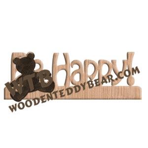 Be Happy Fretwork Scroll Saw Pattern | The Wooden Teddy Bear