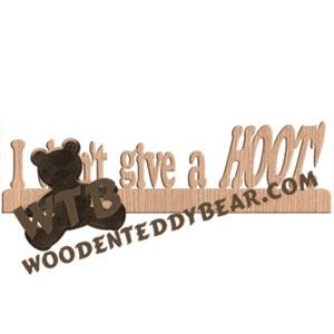 I don't give a HOOT! Fretwork Scroll Saw Pattern | The Wooden Teddy Bear