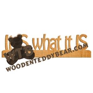 It IS what it IS Fretwork Scroll Saw Pattern | The Wooden Teddy Bear