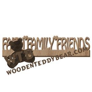 Faith Family Friends Fretwork Scroll Saw Pattern | The Wooden Teddy Bear