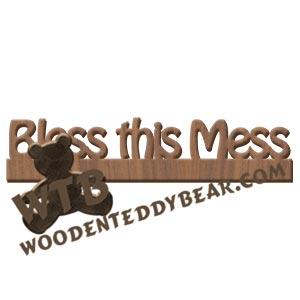 Bless this Mess Fretwork Scroll Saw Pattern | The Wooden Teddy Bear