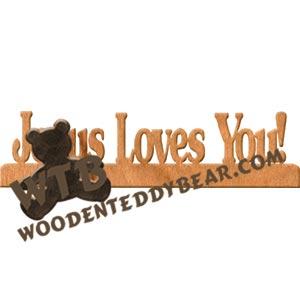 Jesus Loves You! Fretwork Scroll Saw Pattern | The Wooden Teddy Bear