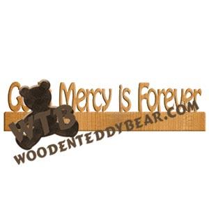 God's Mercy is Forever Fretwork Scroll Saw Pattern | The Wooden Teddy Bear