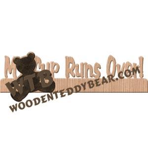 My Cup Runs Over! Fretwork Scroll Saw Pattern | The Wooden Teddy Bear