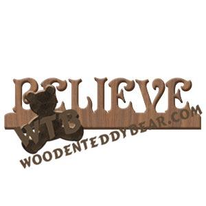 Believe Fretwork Scroll Saw Pattern | The Wooden Teddy Bear