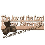 The Joy of the Lord is My Strength Fretwork Scroll Saw Pattern | The Wooden Teddy Bear