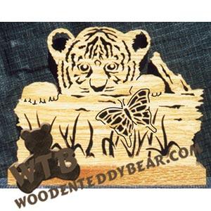 Baby Tiger Fretwork Scroll Saw Pattern | The Wooden Teddy Bear