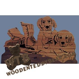 Hunting Pups Fretwork Scroll Saw Pattern | The Wooden Teddy Bear