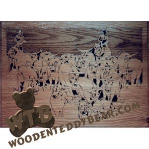 Cattle Drive Fretwork Scroll Saw Pattern | The Wooden Teddy Bear