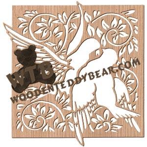 Love Doves Fretwork Scroll Saw Pattern | The Wooden Teddy Bear