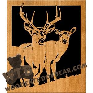 Buck and Doe Fretwork Scroll Saw Pattern | The Wooden Teddy Bear