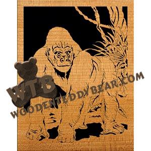 Gorilla Fretwork Scroll Saw Pattern | The Wooden Teddy Bear