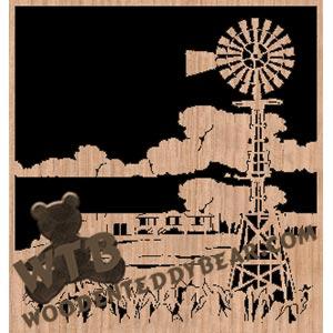 Windmill Farm Scene Fretwork Scroll Saw Pattern | The Wooden Teddy Bear