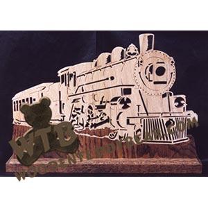 Mighty Steam Locomotive Fretwork Scroll Saw Pattern | The Wooden Teddy Bear