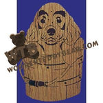 Puppy in a Bucket Fretwork Scroll Saw Pattern | The Wooden Teddy Bear