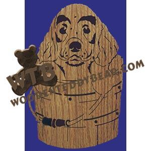 Puppy in a Bucket Fretwork Scroll Saw Pattern | The Wooden Teddy Bear