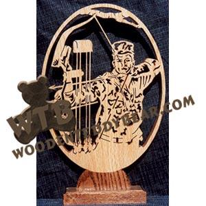 Bow Hunter Fretwork Scroll Saw Pattern | The Wooden Teddy Bear