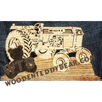 White Tractor Fretwork Scroll Saw Pattern | The Wooden Teddy Bear