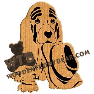 Basset & Hat Fretwork Scroll Saw Pattern | The Wooden Teddy Bear