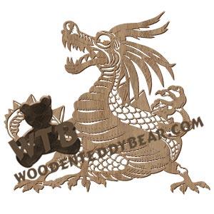 Medieval Dragon Fretwork Scroll Saw Pattern | The Wooden Teddy Bear