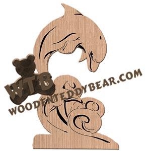 Playful Dolphin Fretwork Scroll Saw Pattern | The Wooden Teddy Bear