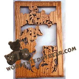 Raining Cats and Dogs Fretwork Scroll Saw Pattern | The Wooden Teddy Bear