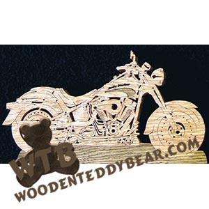 05 Harley Screamin Eagle Fat Boy Fretwork Scroll Saw Pattern | The Wooden Teddy Bear