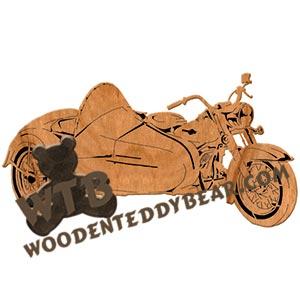 1965 Electra Glide with Sidecar Fretwork Scroll Saw Pattern | The Wooden Teddy Bear